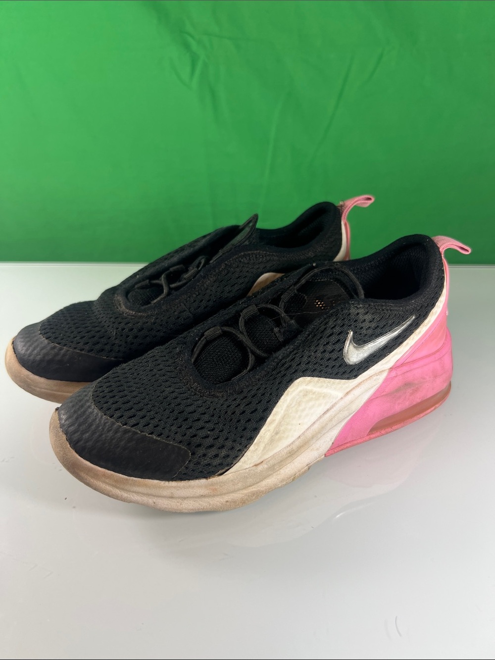 Nike Kids Black, White & Pink Slip-On Athletic Sneakers